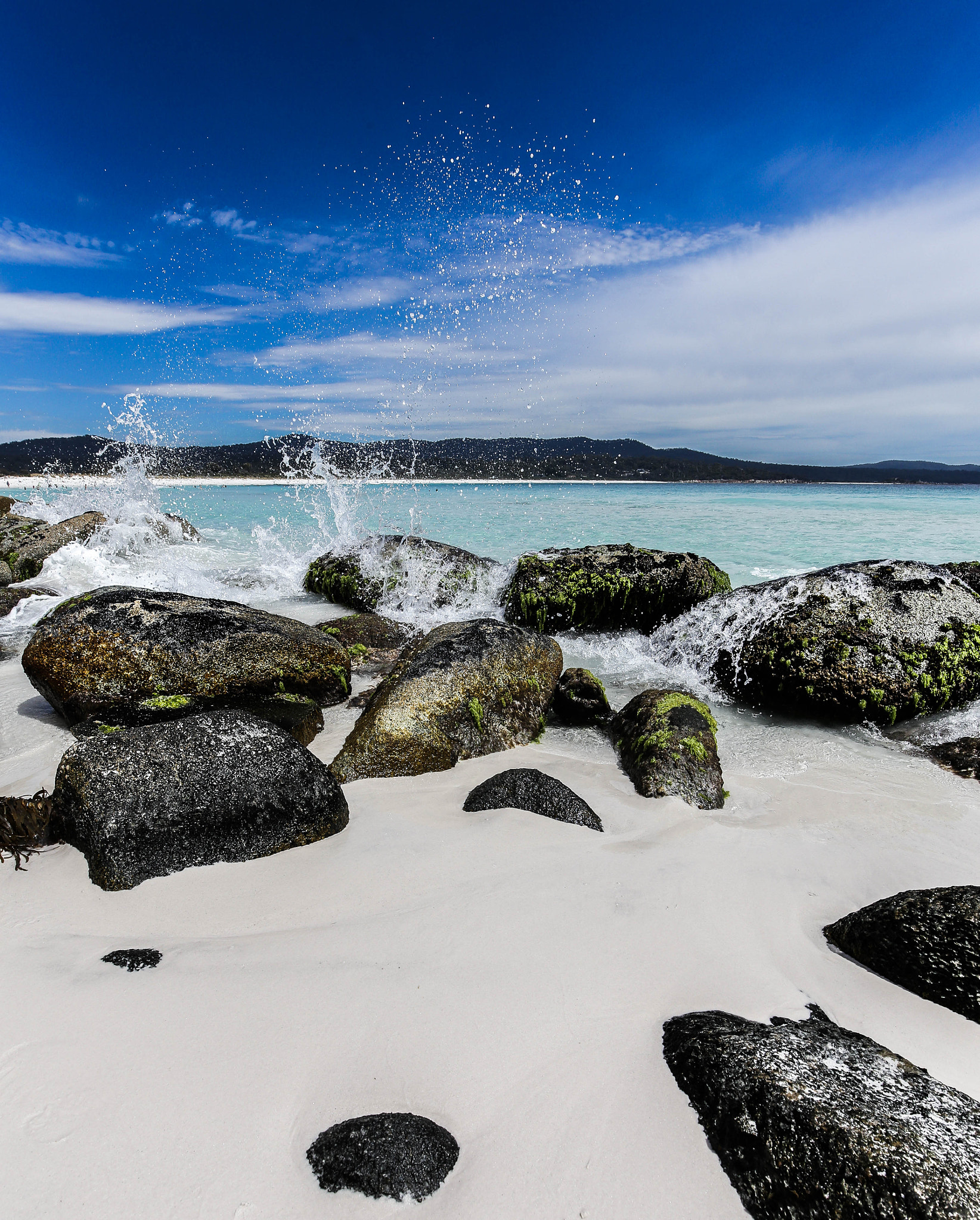 Canon EF 16-35mm F4L IS USM sample photo. Binalong bay in tasmania photography