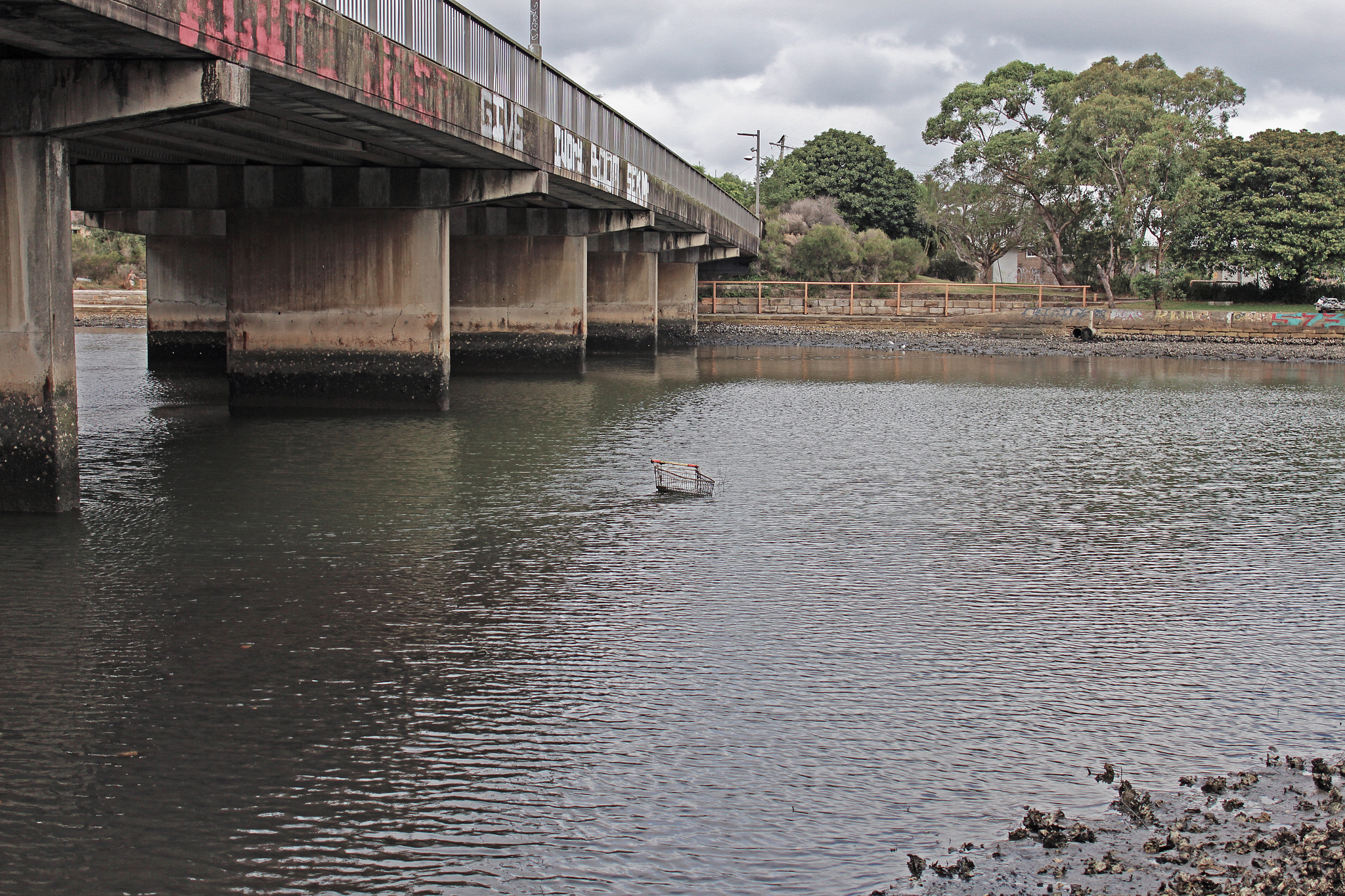 Canon EF 24mm F2.8 IS USM sample photo. Trolley in the river photography