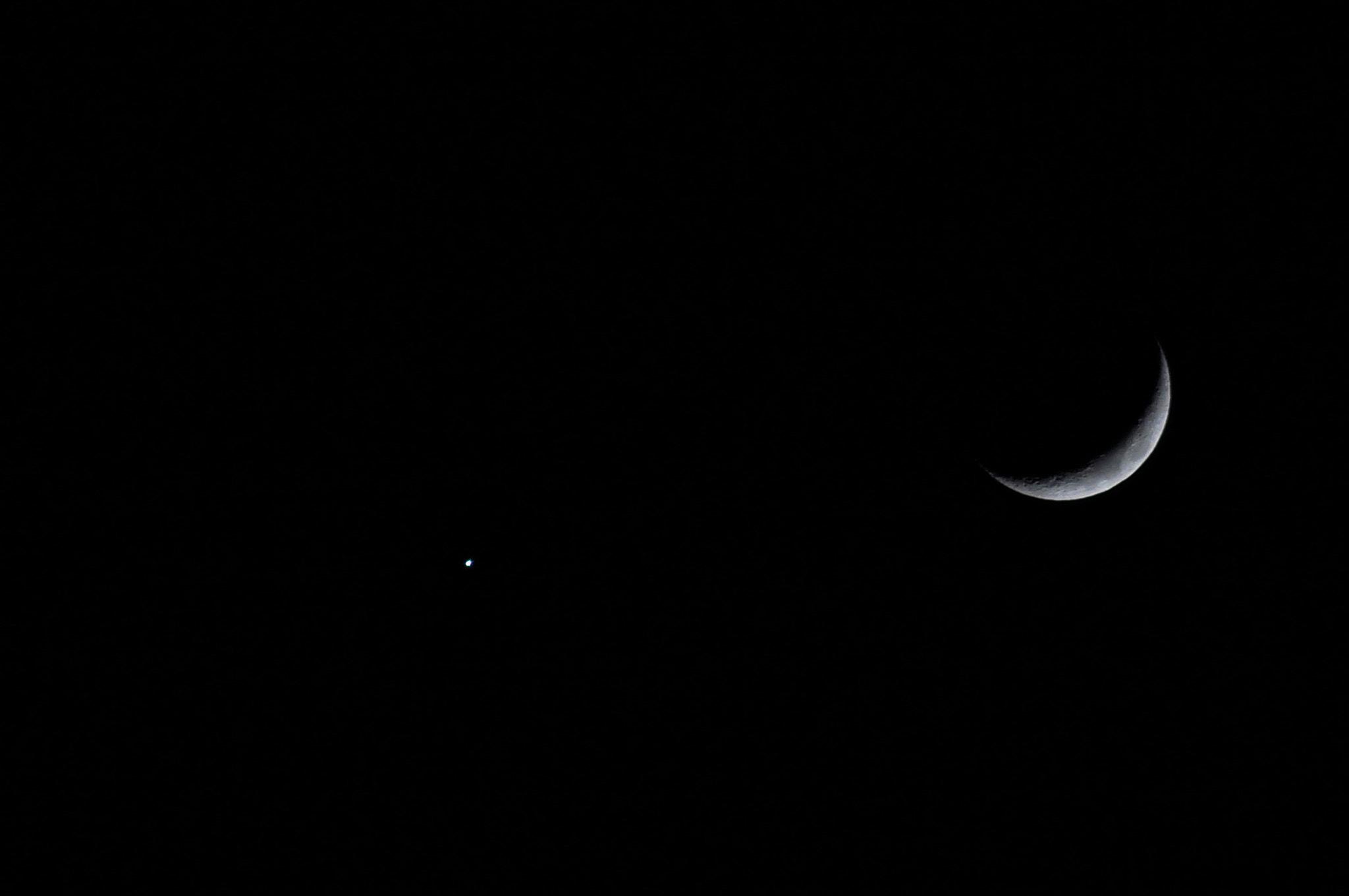 Sony DT 55-200mm F4-5.6 SAM sample photo. Venus & moon 2017.1.2 photography
