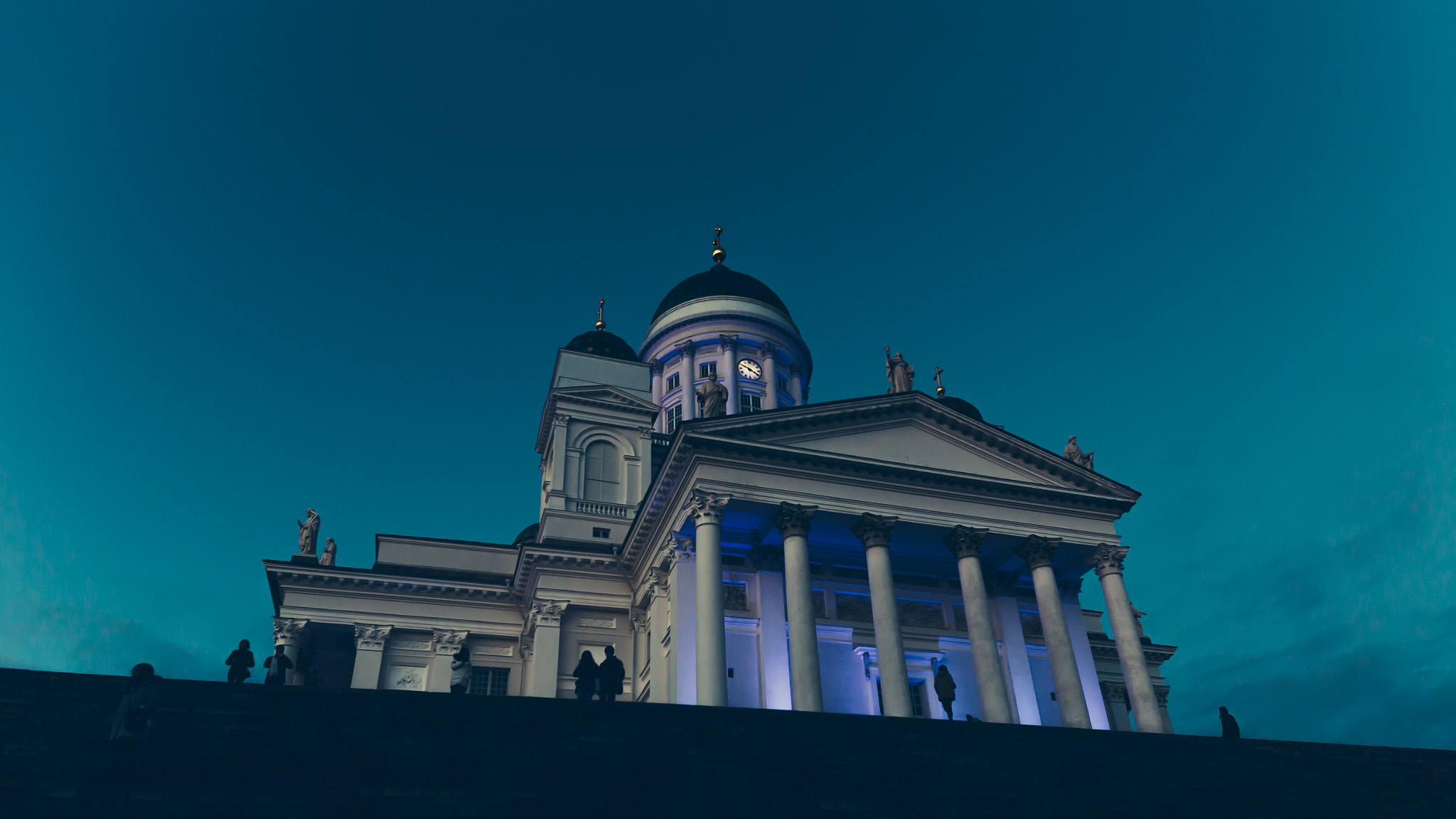Canon EOS 6D + Sigma 20mm F1.4 DG HSM Art sample photo. Nordic sunset - helsinki cathedral photography