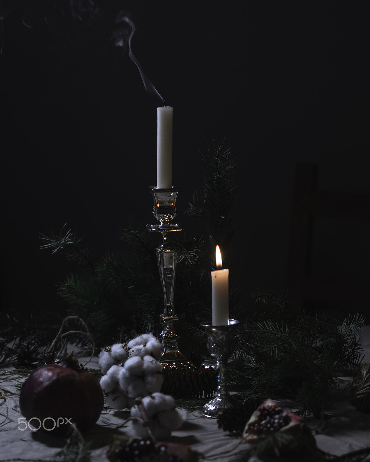 Pentax K-30 + Pentax smc DA 50mm F1.8 sample photo. Pomegranate in candle lights photography