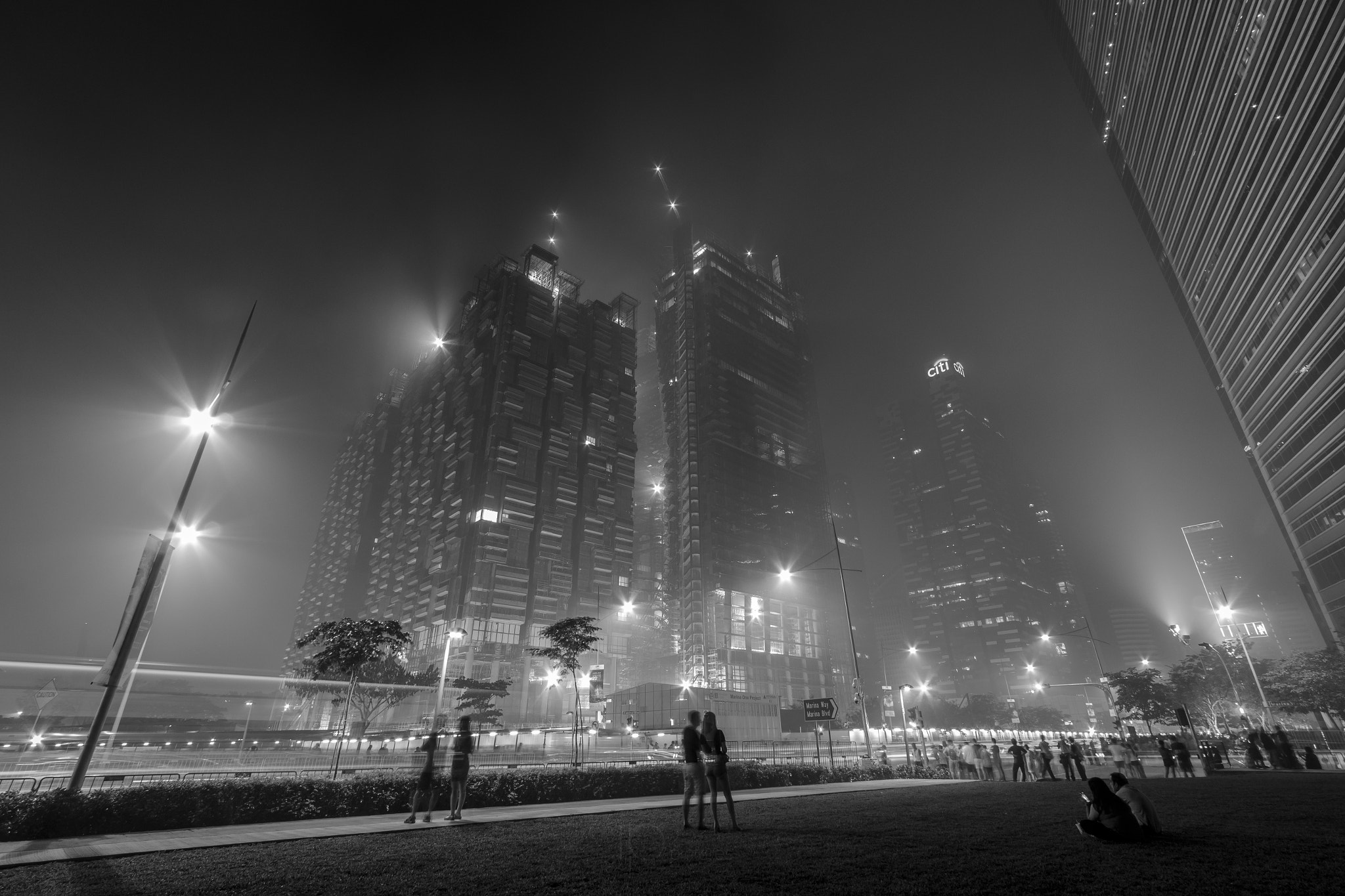 Canon EF-S 10-22mm F3.5-4.5 USM sample photo. Hazy construction photography