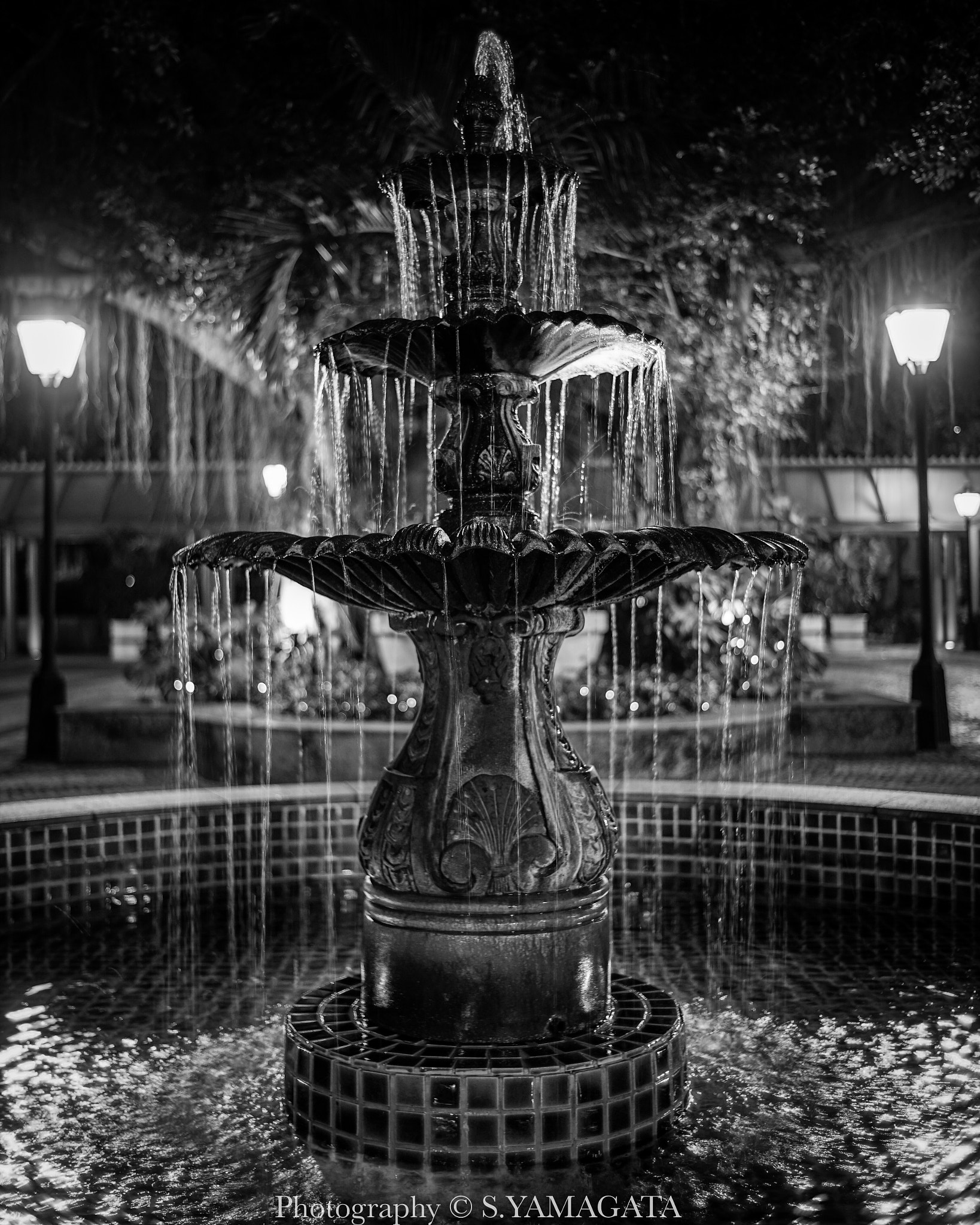 Sony a7 II + DT 40mm F2.8 SAM sample photo. Night fountain photography