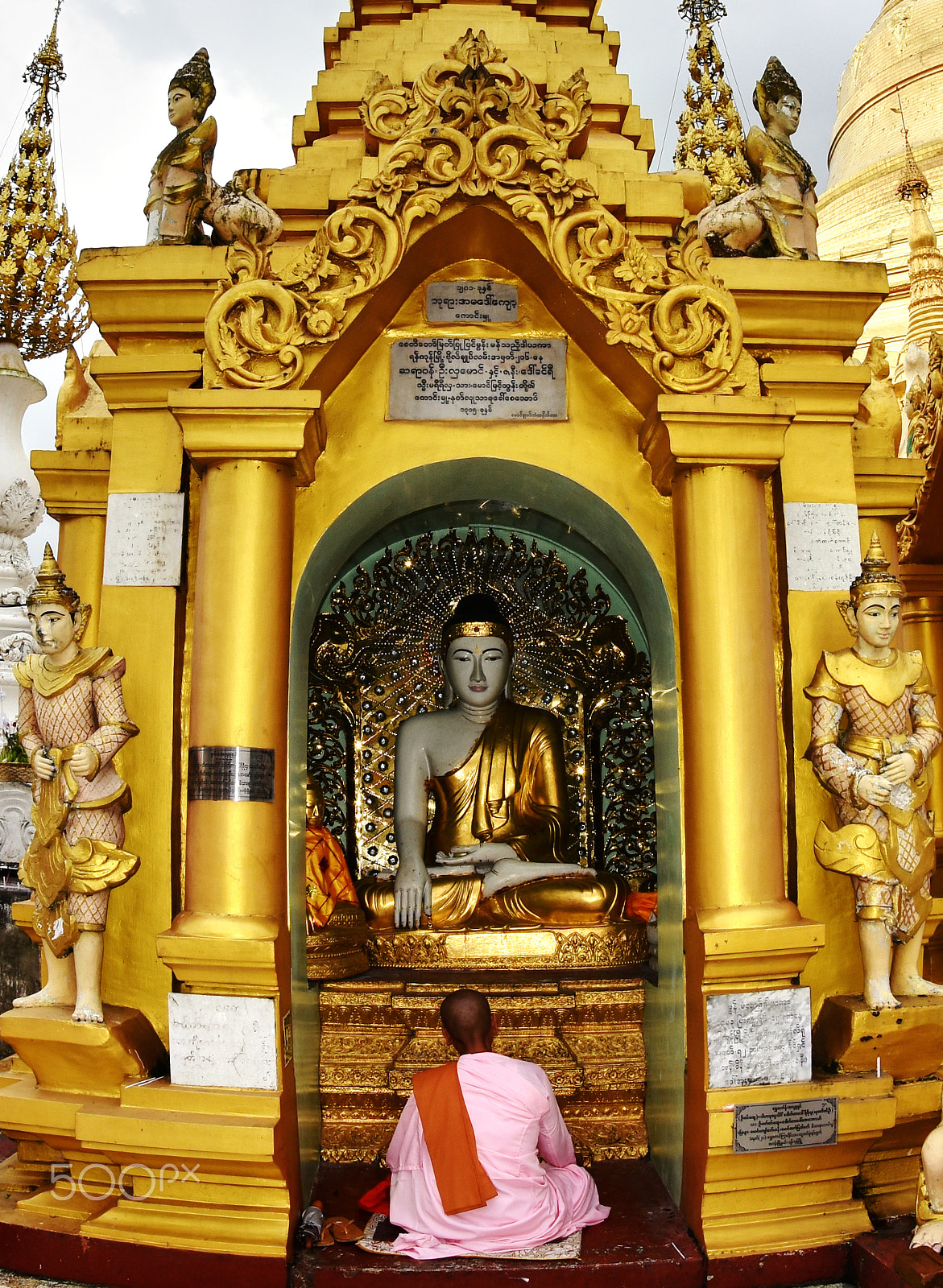 Nikon AF DX Fisheye-Nikkor 10.5mm F2.8G ED sample photo. The buddha and the nun photography