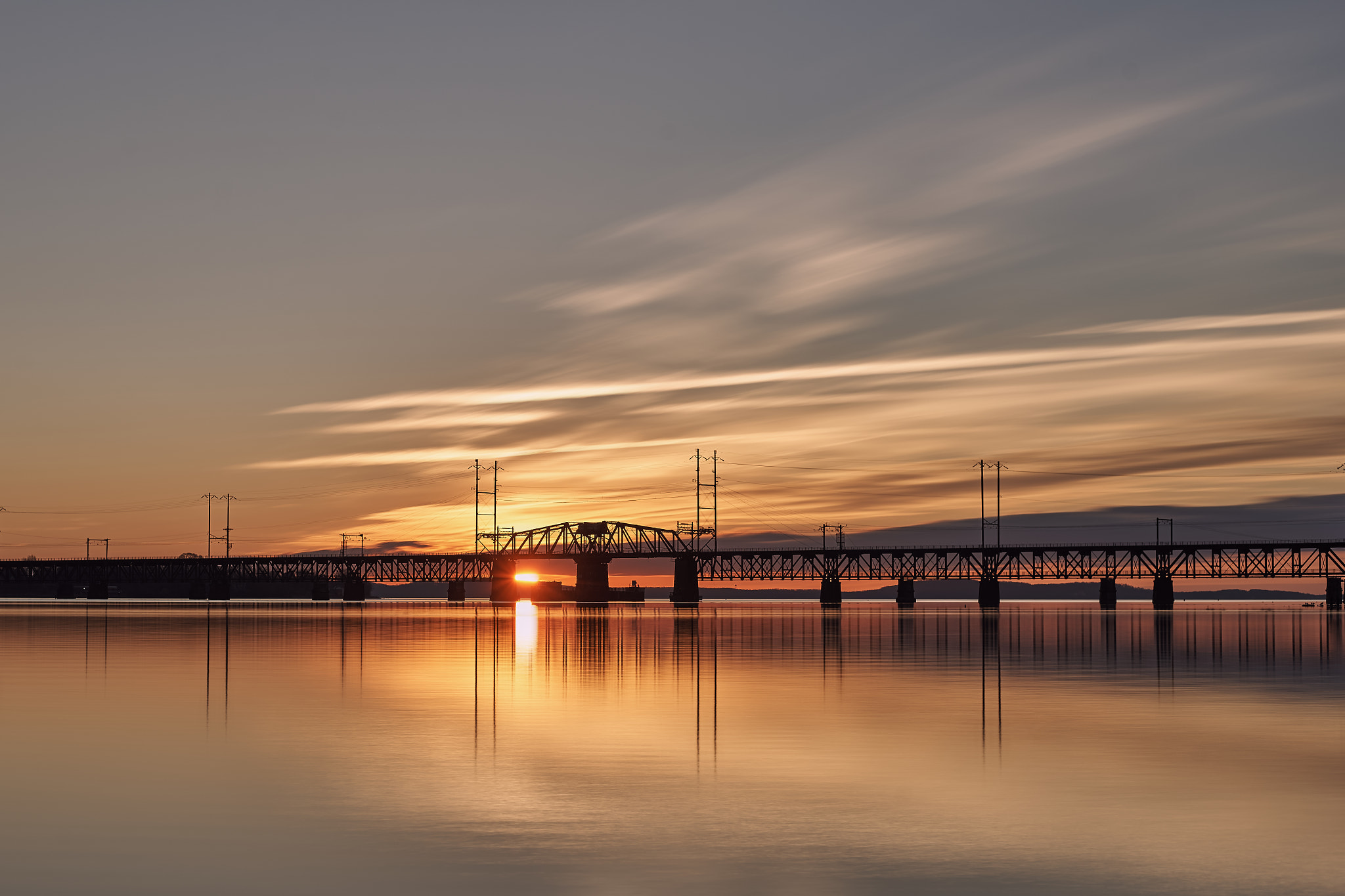 Sony DT 50mm F1.8 SAM sample photo. Sunrise over susquehanna river photography