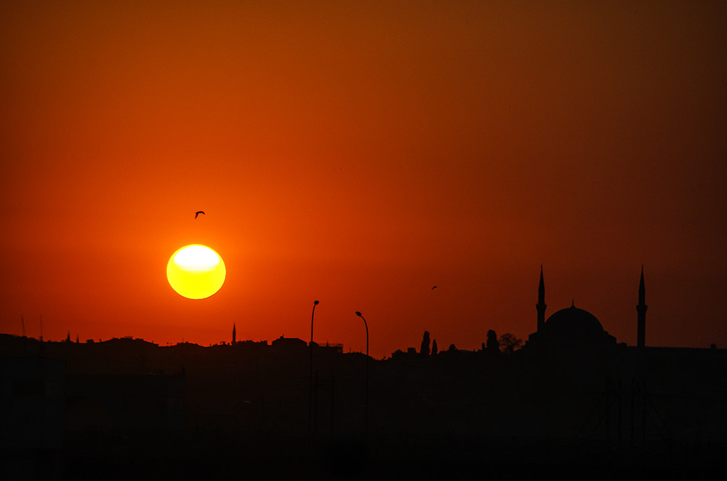 Pentax K200D sample photo. Sunset in istambul photography