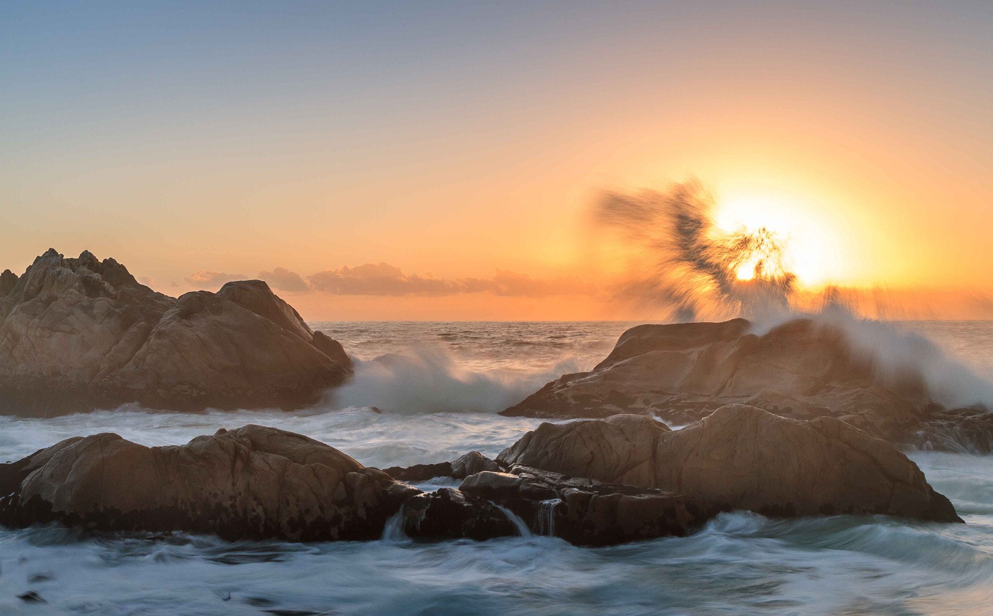 Canon EF 24-70mm F4L IS USM sample photo. Sunset wave photography