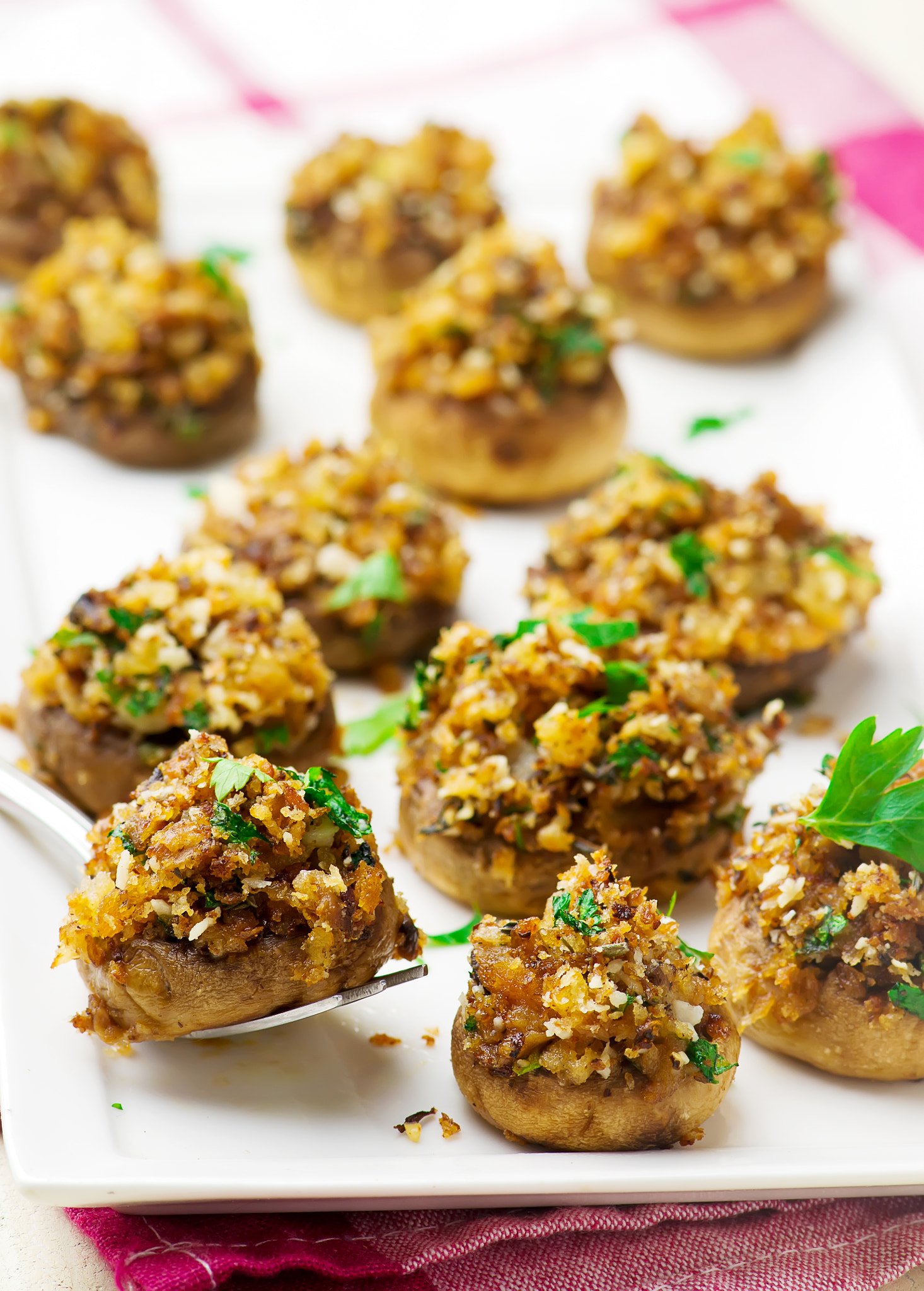 Nikon AF-S Micro-Nikkor 105mm F2.8G IF-ED VR sample photo. Panko and herb stuffed mushrooms. photography