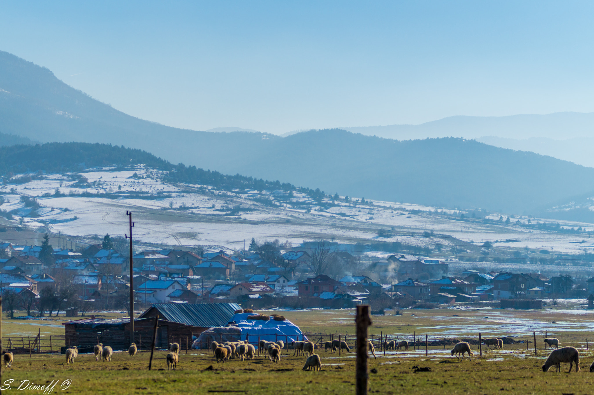 Tamron SP 70-300mm F4-5.6 Di USD sample photo. Village in western rodophi  photography