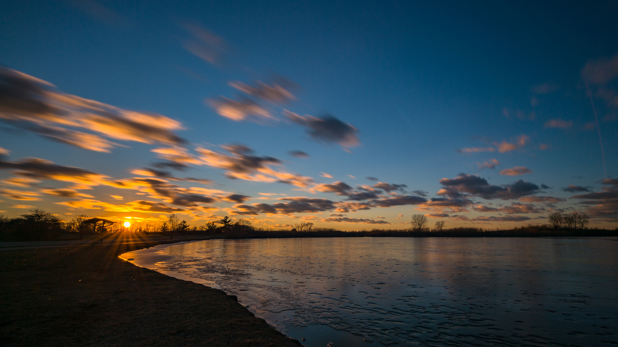 Nikon Df sample photo. Winter sunset photography