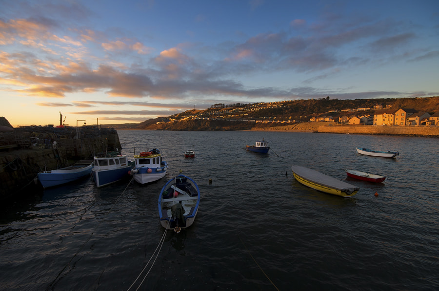 Sigma AF 10-20mm F4-5.6 EX DC sample photo. Harbour dusk kinghorn photography