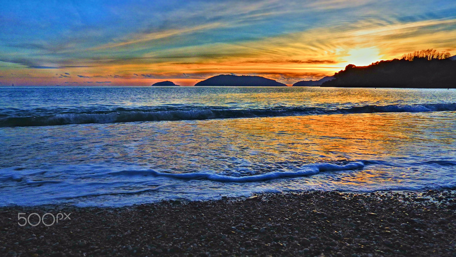 Pentax X-5 sample photo. Blue bay sunset photography
