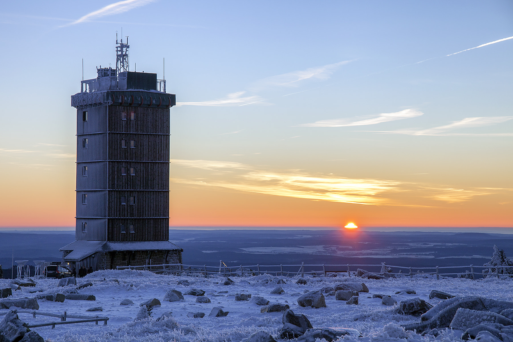 Canon EOS 5D Mark II sample photo. Sunrise at the brocken summit photography