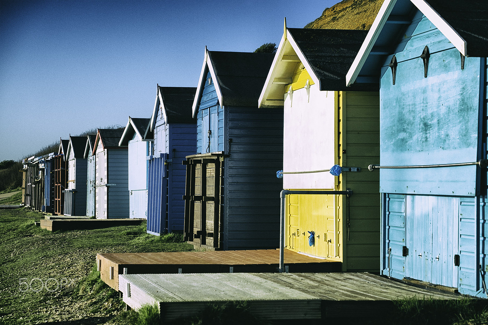 Fujifilm XF 55-200mm F3.5-4.8 R LM OIS sample photo. Beach huts photography