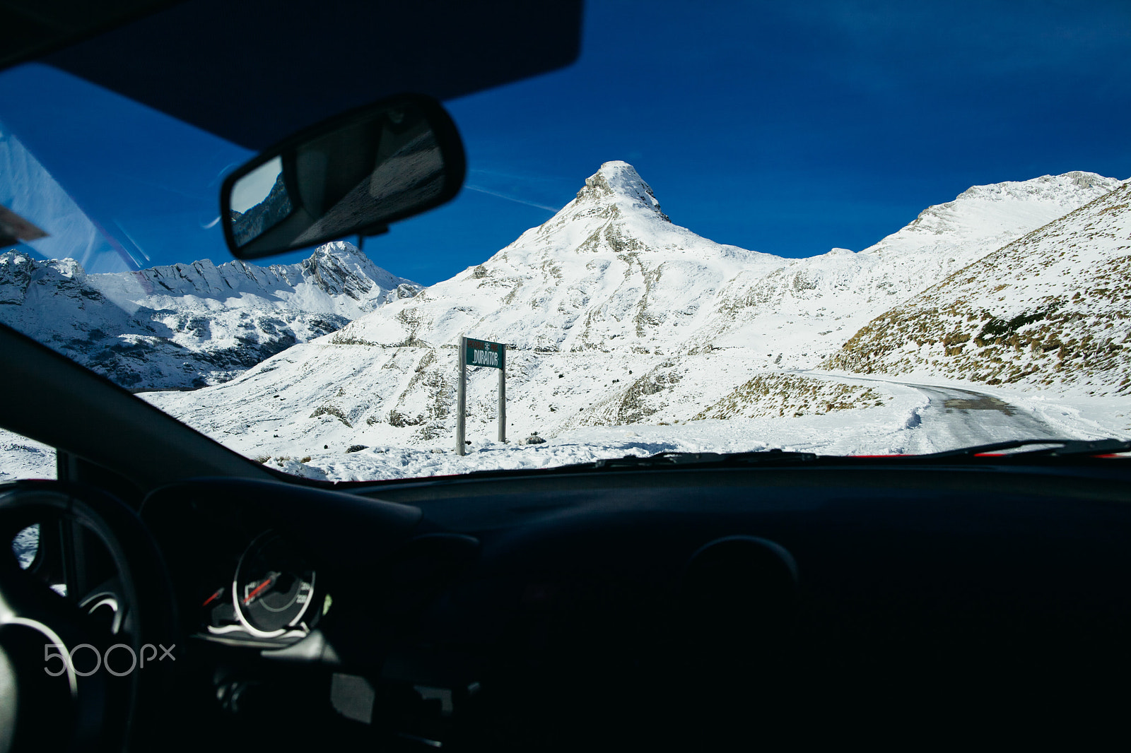 Canon EOS 5D Mark II sample photo. Travelling by car in winter mountains photography