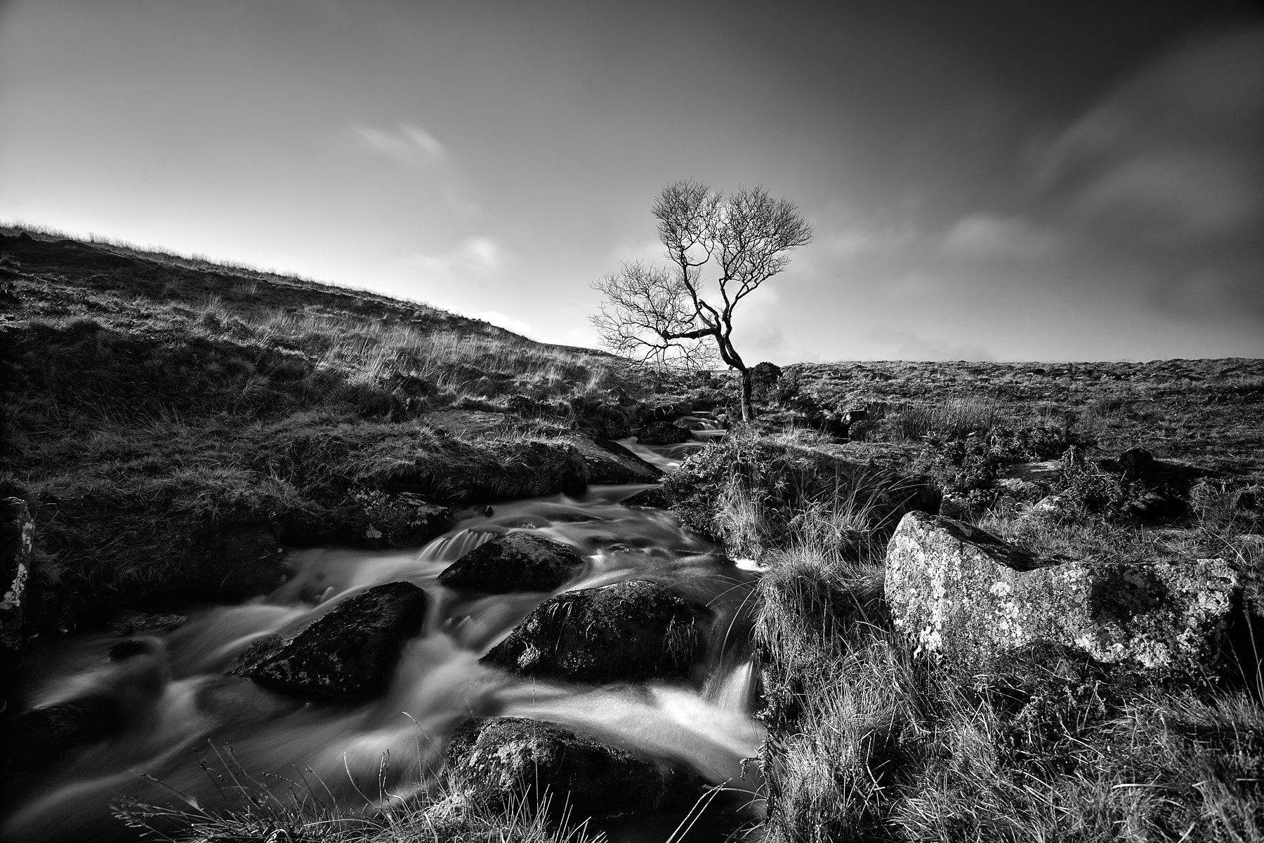 Nikon AF-S NIKKOR 17-35mm f/2.8 ED sample photo. Moorland stream photography