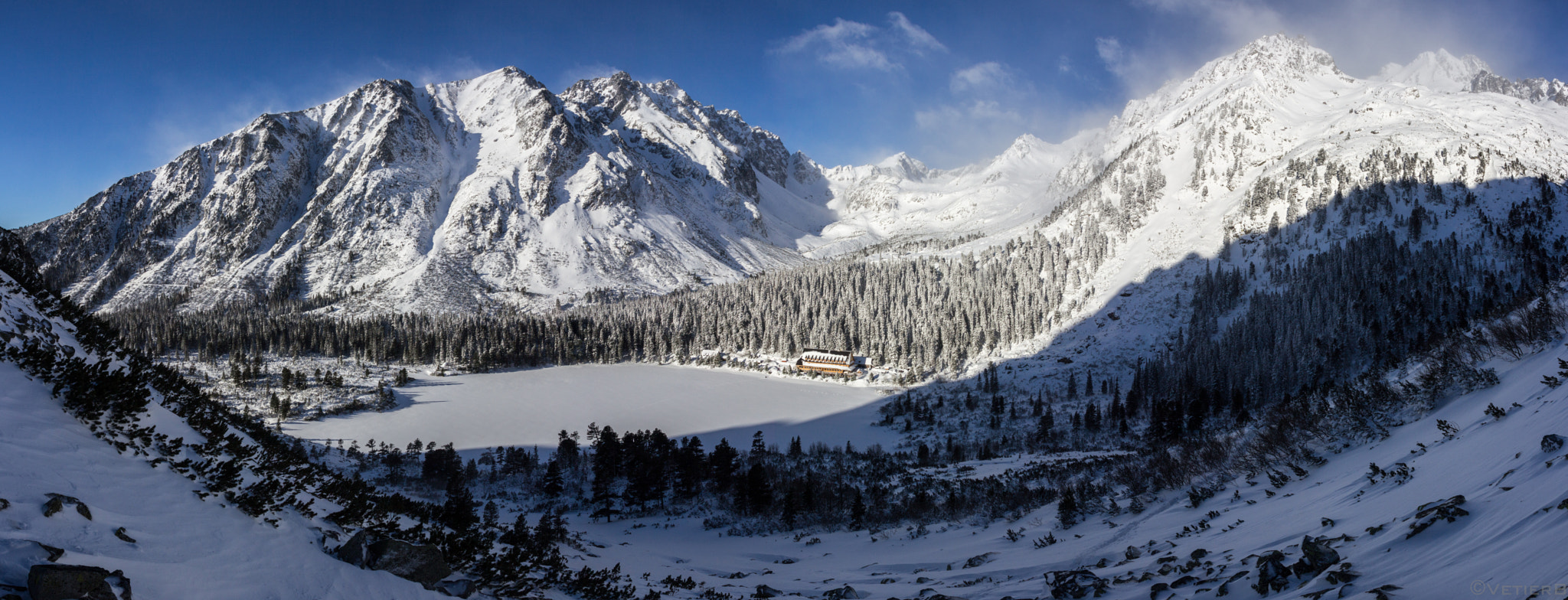 Canon EOS 60D + Canon EF 17-35mm f/2.8L sample photo. Winter panorama tatra photography
