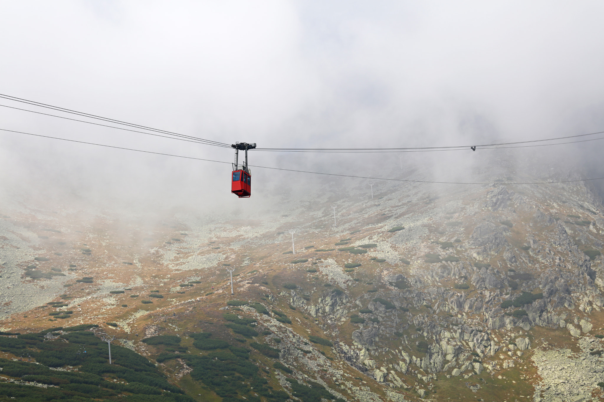 Canon EOS 5DS sample photo. Cable way car to lomncky stit peak, tatras photography