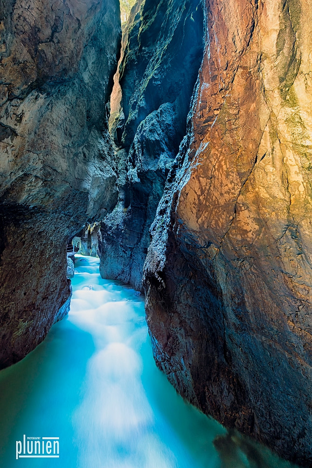 Sony a99 II + Sony 16mm F2.8 Fisheye sample photo. Partnach gorge icy flow photography