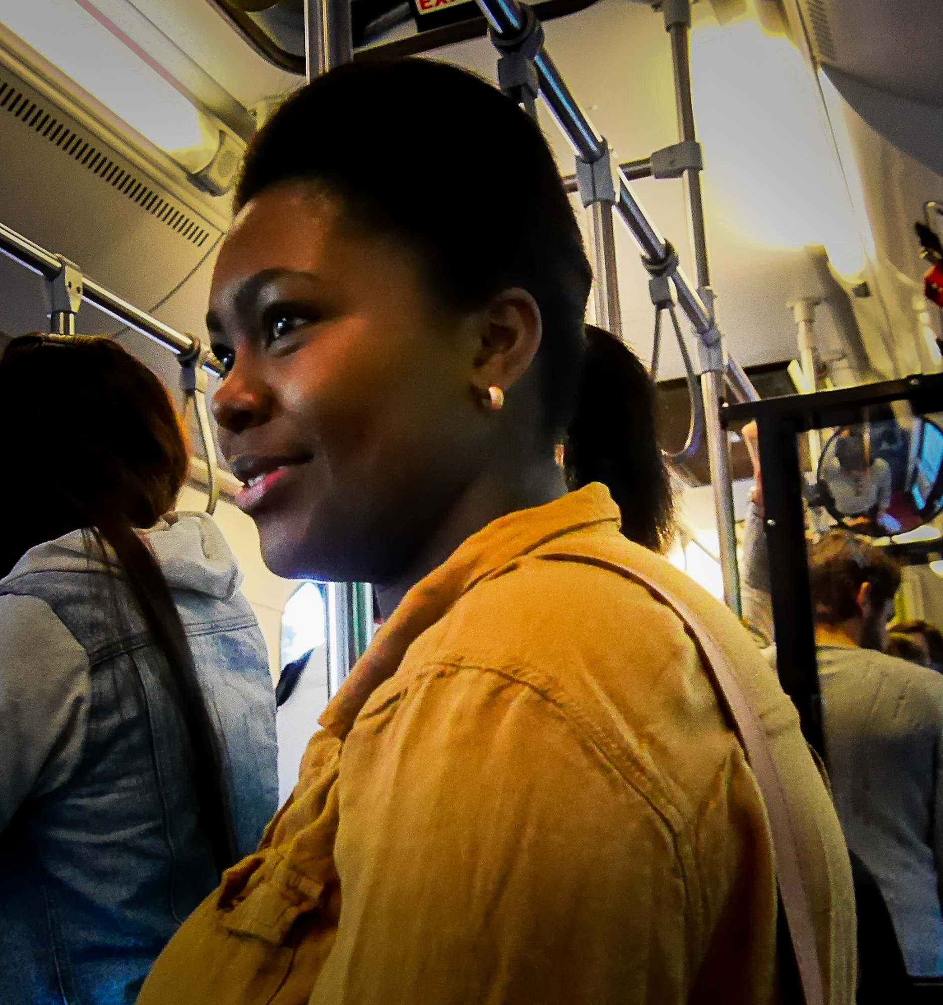 Panasonic Lumix DMC-GX7 sample photo. On the bus photography