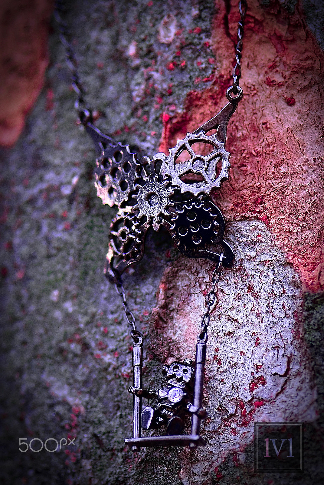 Nikon AF-S Micro-Nikkor 105mm F2.8G IF-ED VR sample photo. Butterfly & robot pendant on tree photography