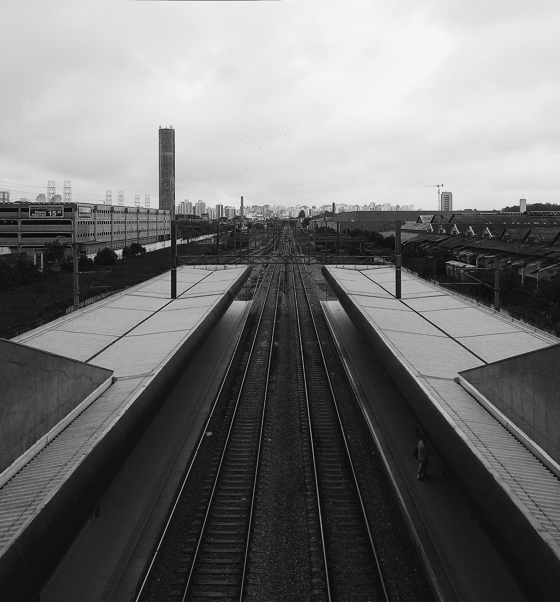ASUS T00F sample photo. Railway to the city photography