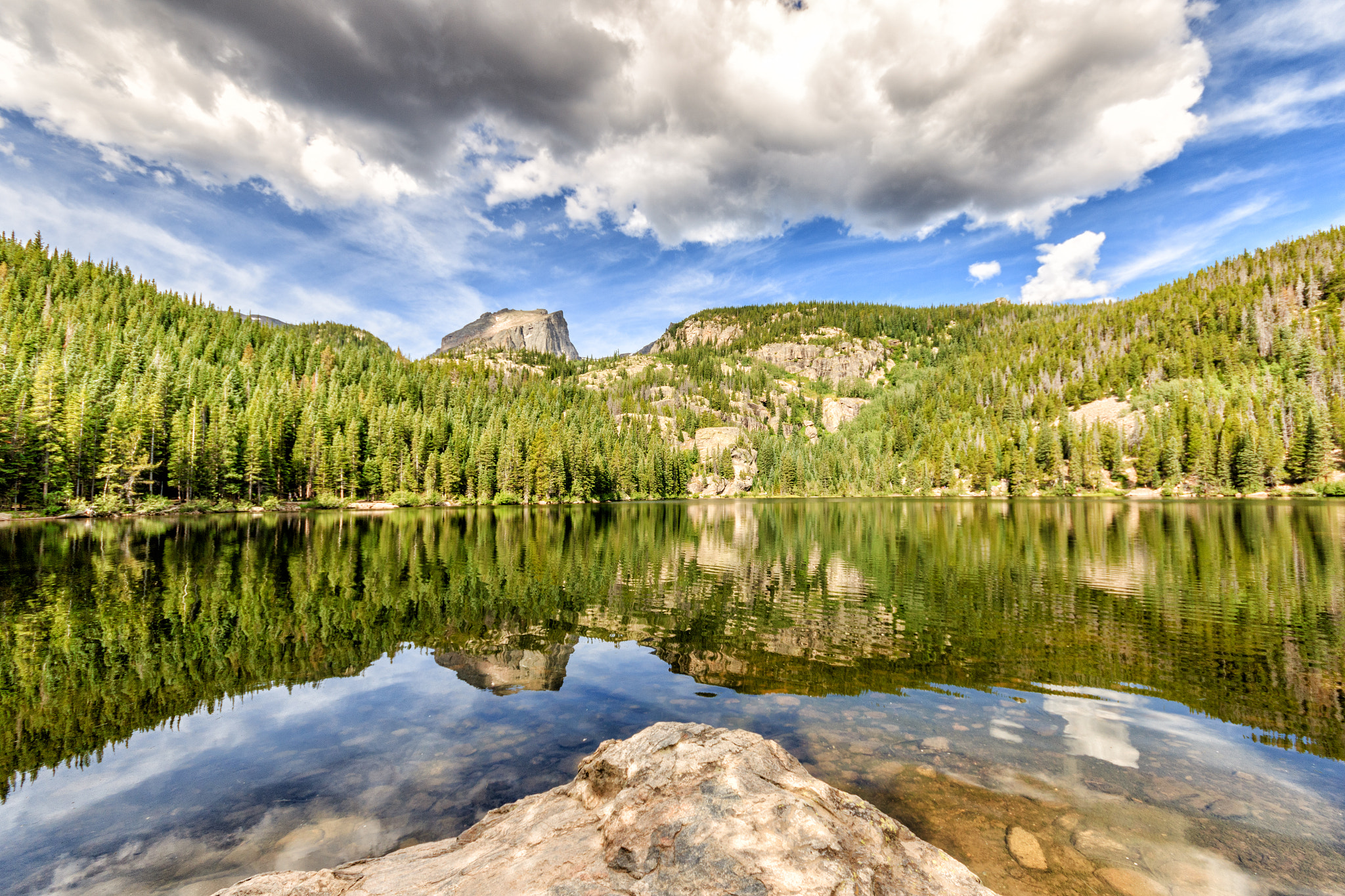 Sigma 10-20mm F4-5.6 EX DC HSM sample photo. Bear lake in the rocky mountain national park photography