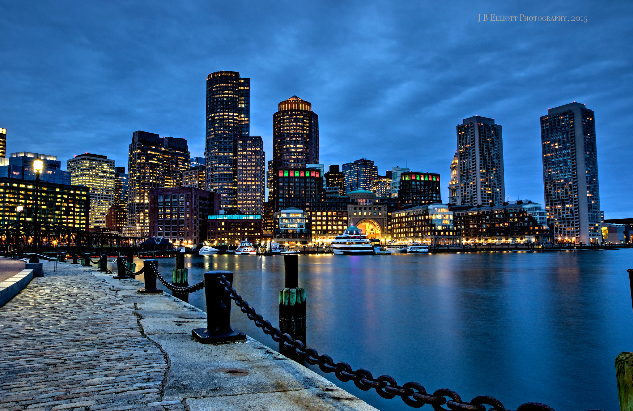 Canon EF 16-35mm F2.8L II USM sample photo. Blue hour, fan pier, boston ma photography