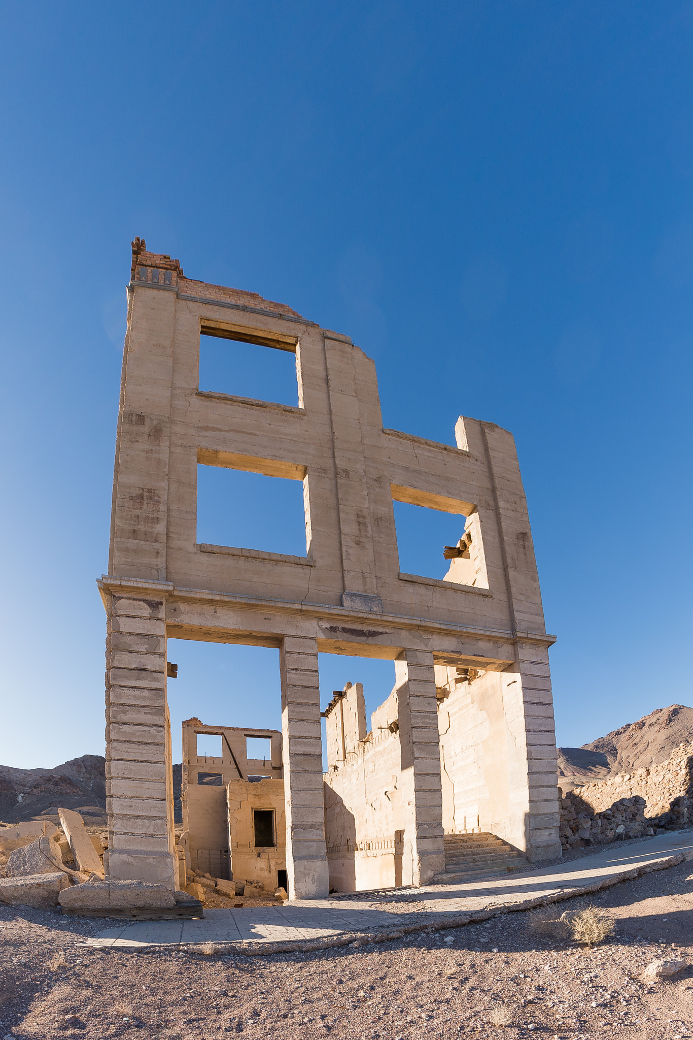 Nikon D4 + Samyang 12mm F2.8 ED AS NCS Fisheye sample photo. Early building and all thats left standing photography