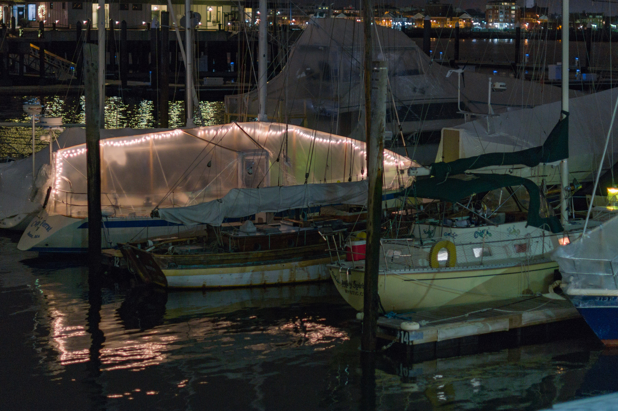 Pentax K-3 II sample photo. Liveaboards at night photography