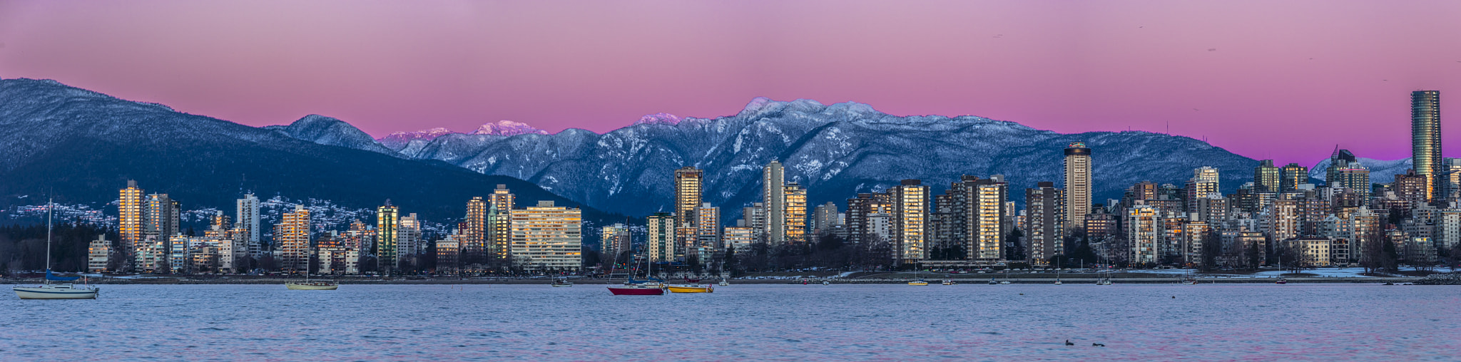 Canon EOS 5DS R sample photo. Vancouver panorama at sunset winter 2 photography