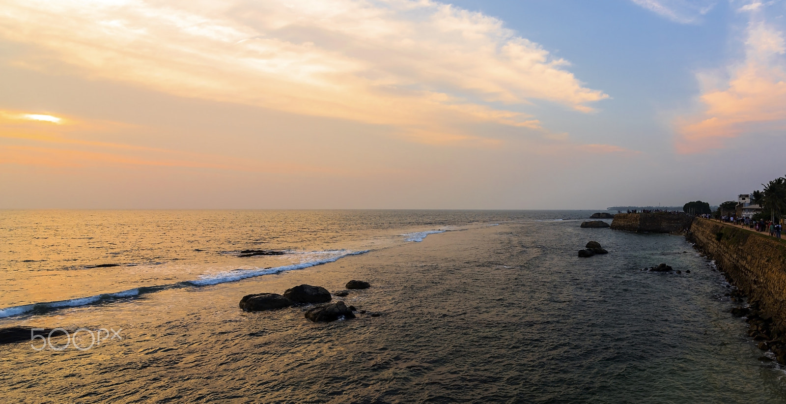 Nikon D810 + Tokina AT-X 16-28mm F2.8 Pro FX sample photo. Galle fort at sunset in sri lanka photography