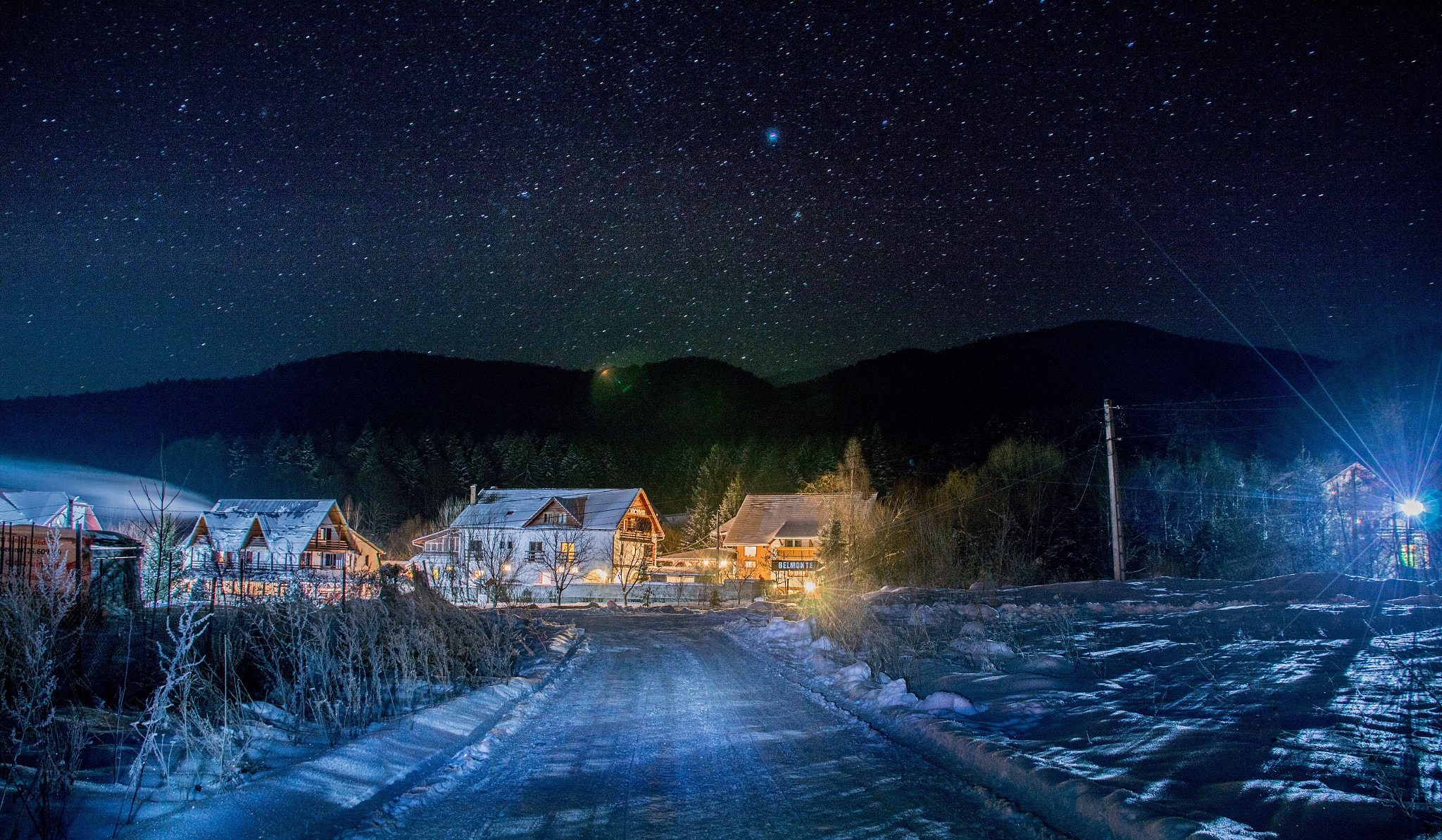 Nikon D3200 sample photo. Lights above photography