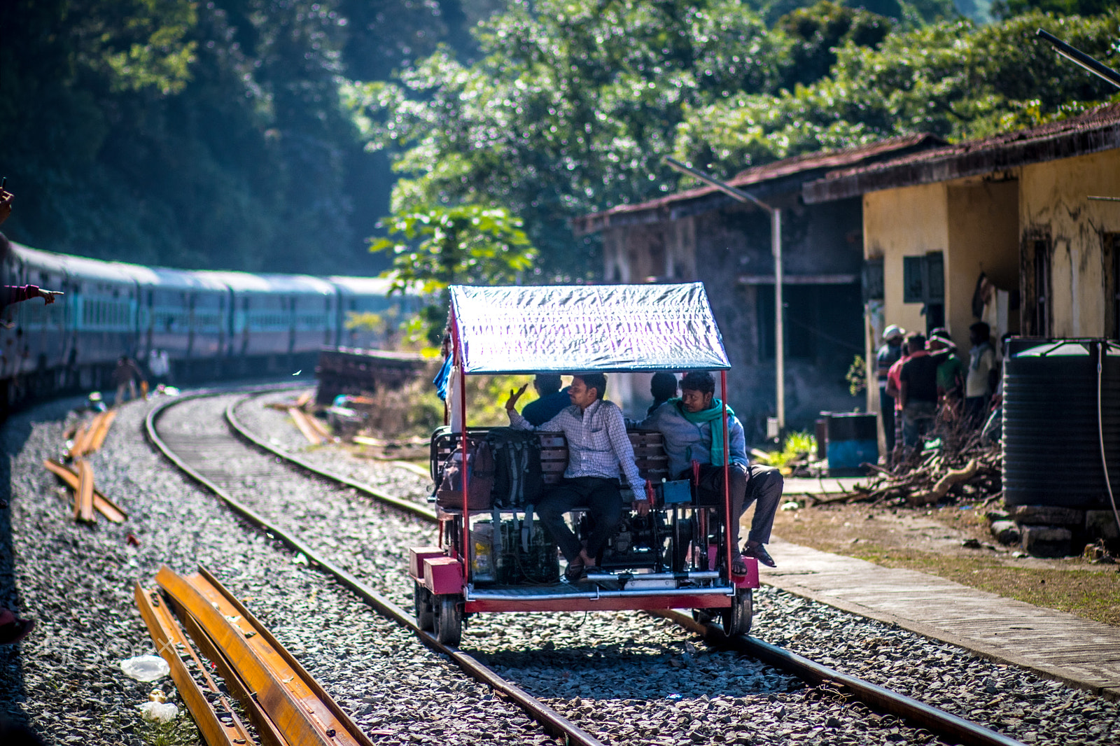 Canon EOS 80D + Canon EF 85mm F1.8 USM sample photo. Railway workers photography