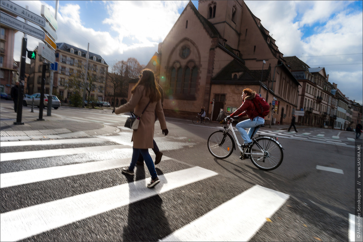 Sony a99 II sample photo. Autumnal street view of strasbourg city photography