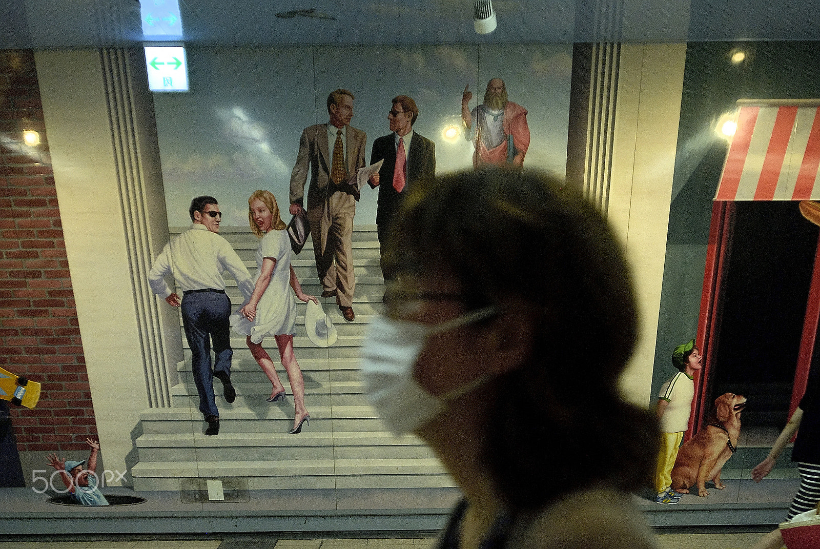 Nikon D200 sample photo. Trick art and those who came by chance photography