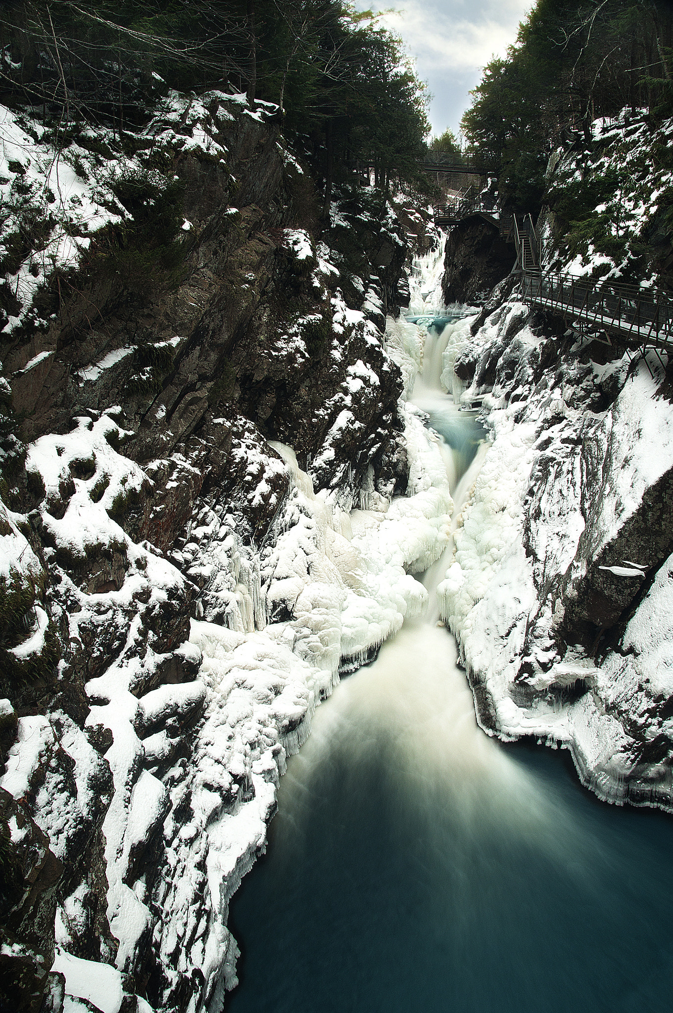 Sigma 28-300mm F3.5-6.3 DG Macro sample photo. Winter waterfall photography