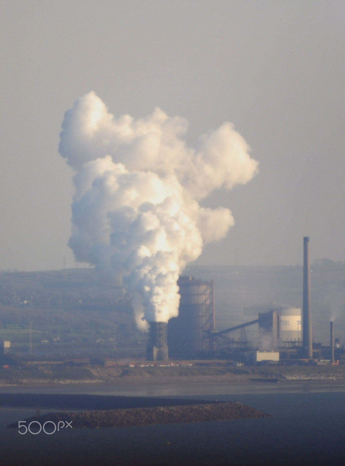 Ricoh PENTAX XG-1 sample photo. Port talbot steel works photography