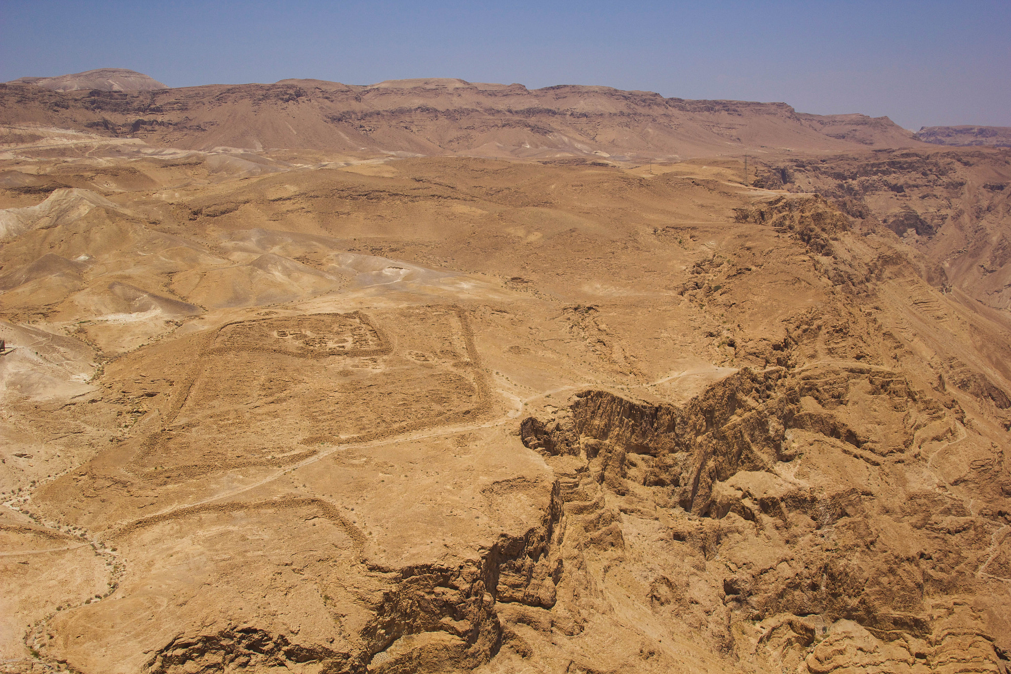 Canon EOS 60D + Canon EF 24mm F2.8 sample photo. View of roman siege camp from masada, israel photography