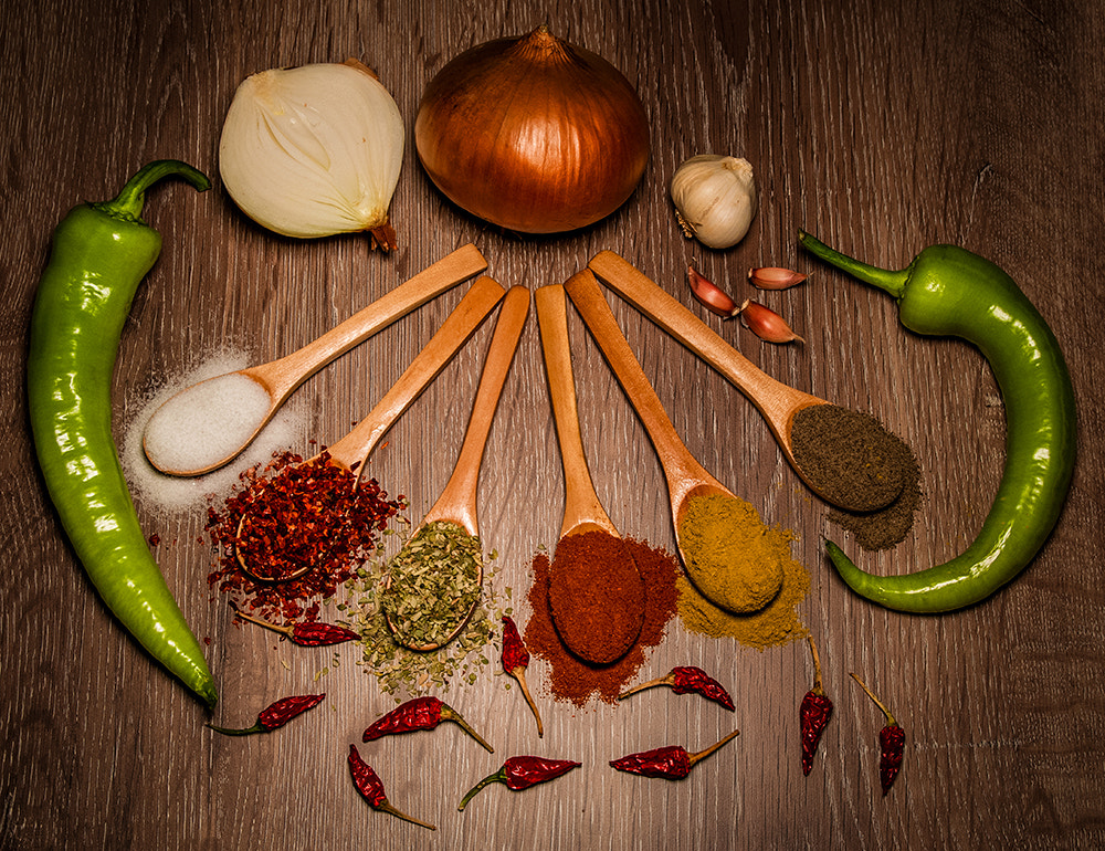 Nikon D300S + Sigma 18-50mm F2.8 EX DC Macro sample photo. My vegetables and spices photography