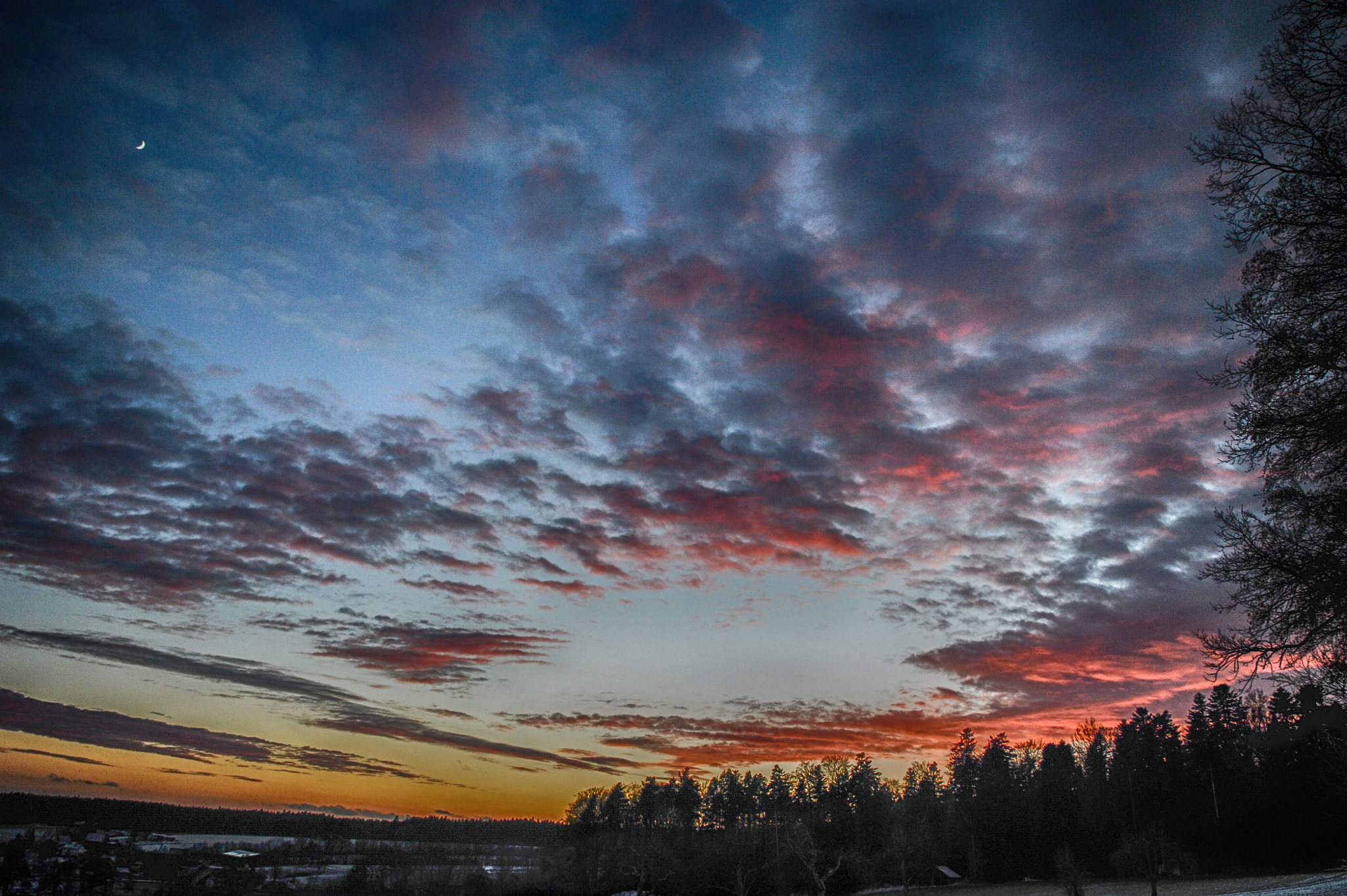 Nikon D3S sample photo. Sunset at rötenbach, again photography