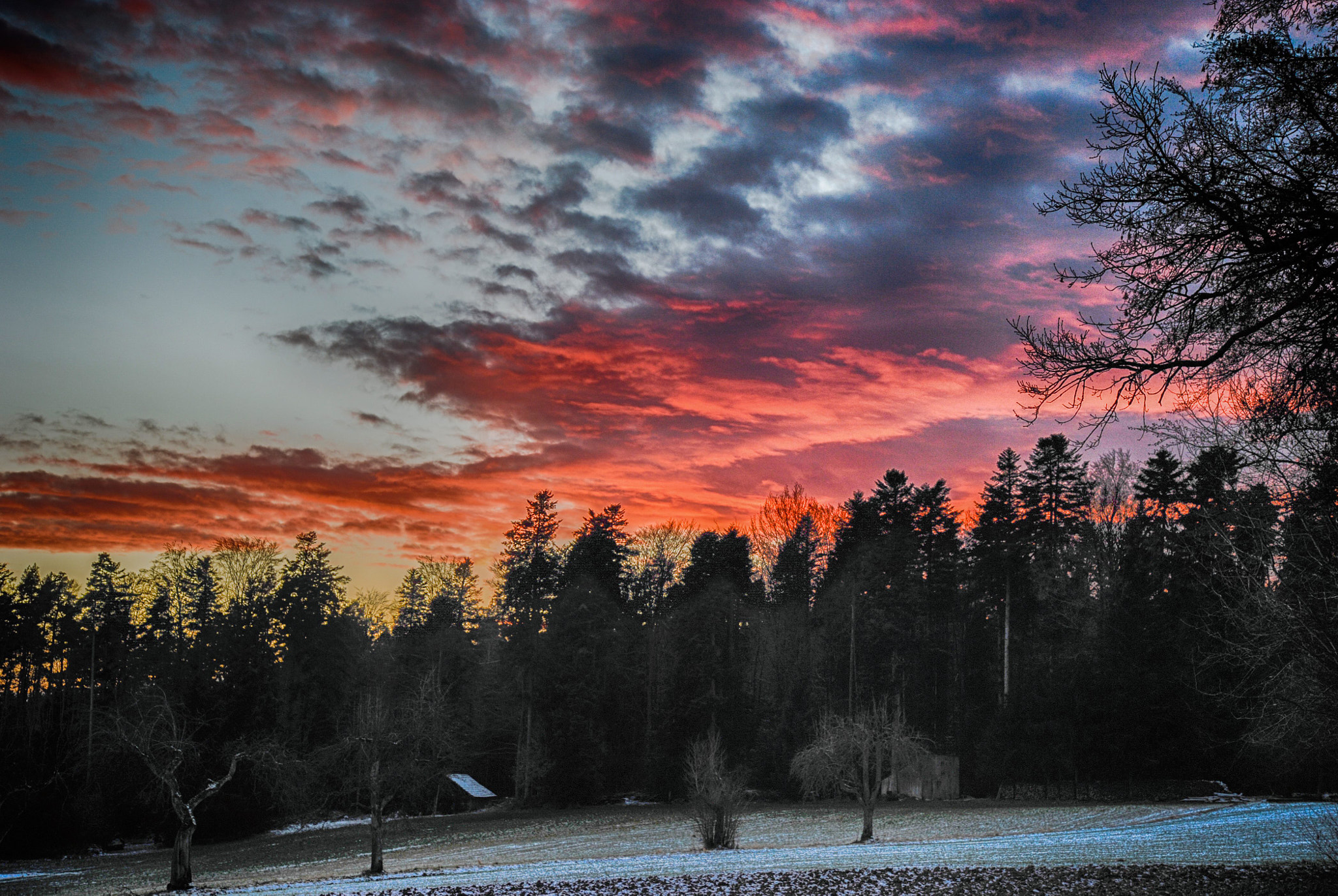 Nikon D3S sample photo. Sunset at rötenbach, again photography