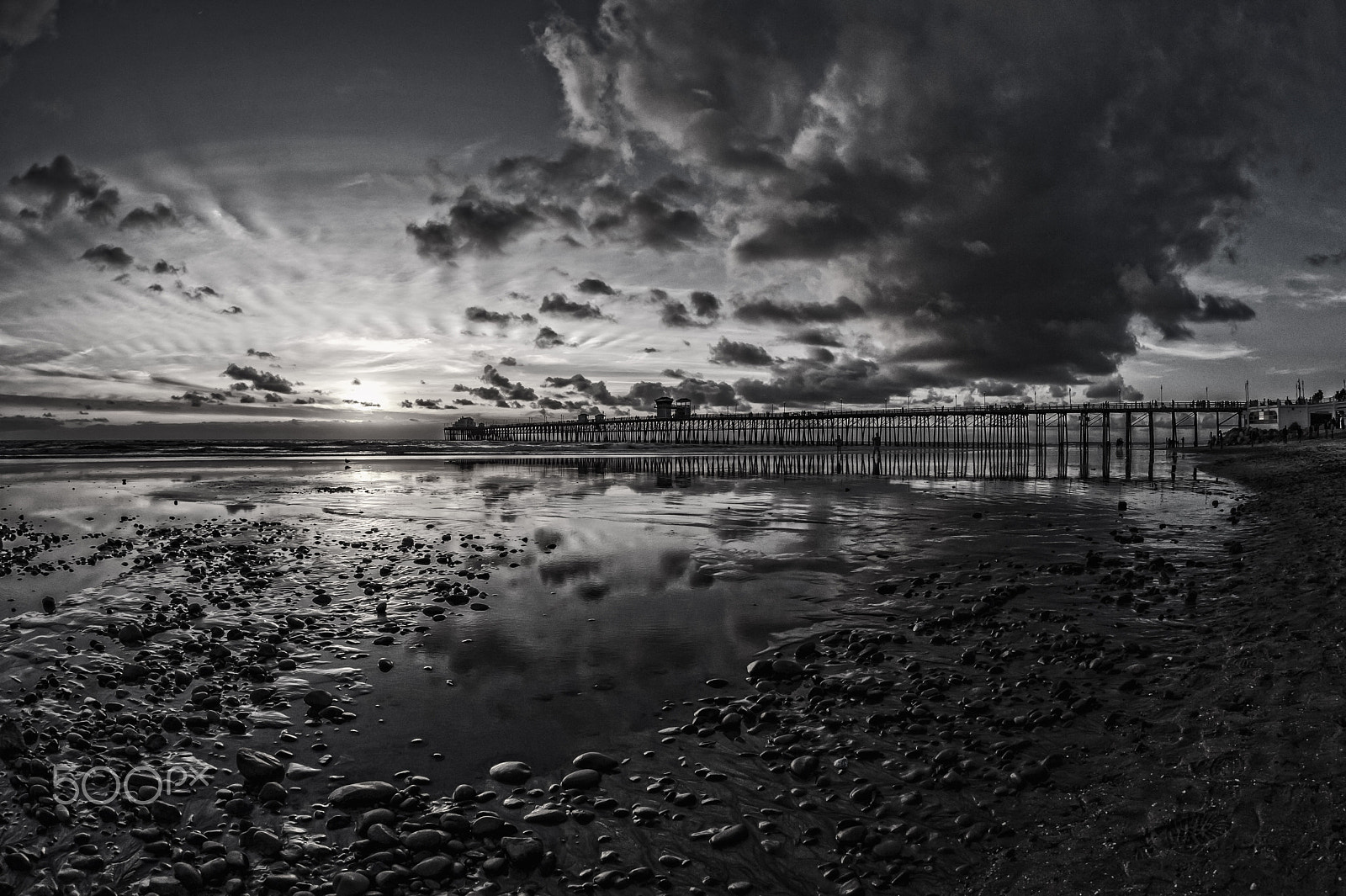 Nikon D700 sample photo. Lunar landscape - oceanside at low tide photography