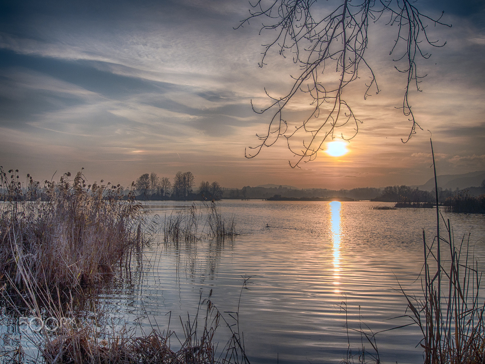 OLYMPUS M.9-18mm F4.0-5.6 sample photo. Frozen sunset photography