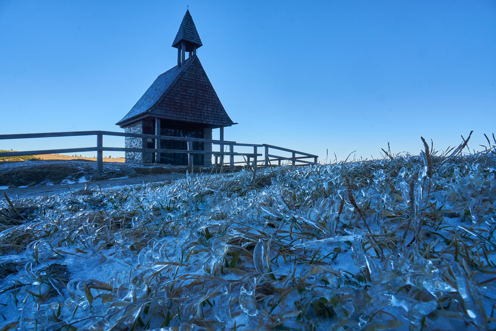 Sony E 16mm F2.8 sample photo. Freezing rain photography