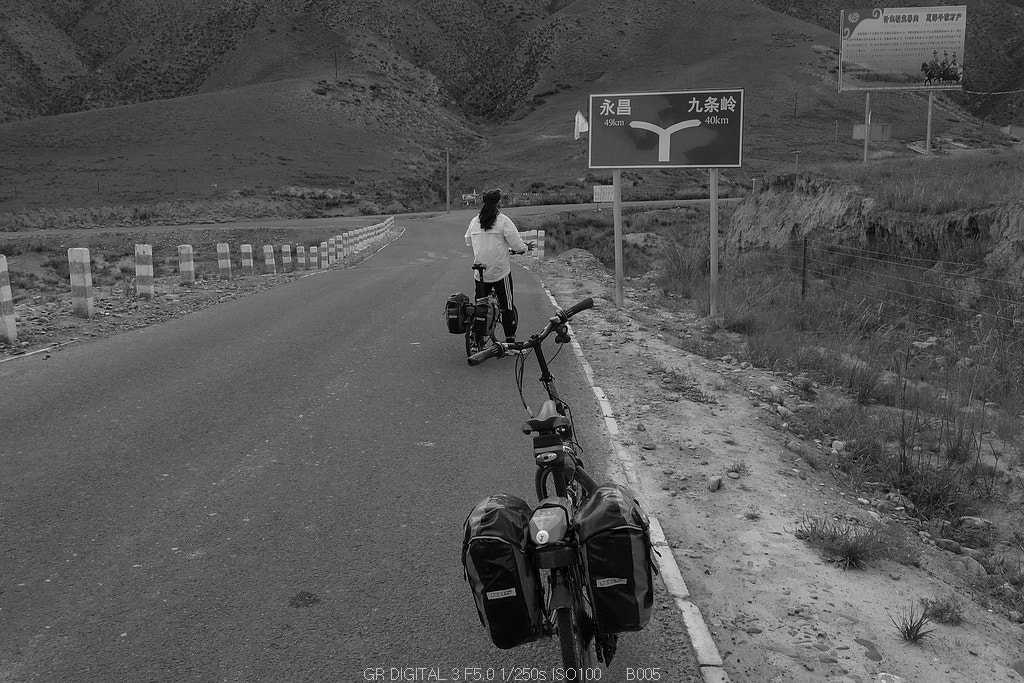 Ricoh GR DIGITAL 3 sample photo. Cycling tour in huangcheng  grassland photography