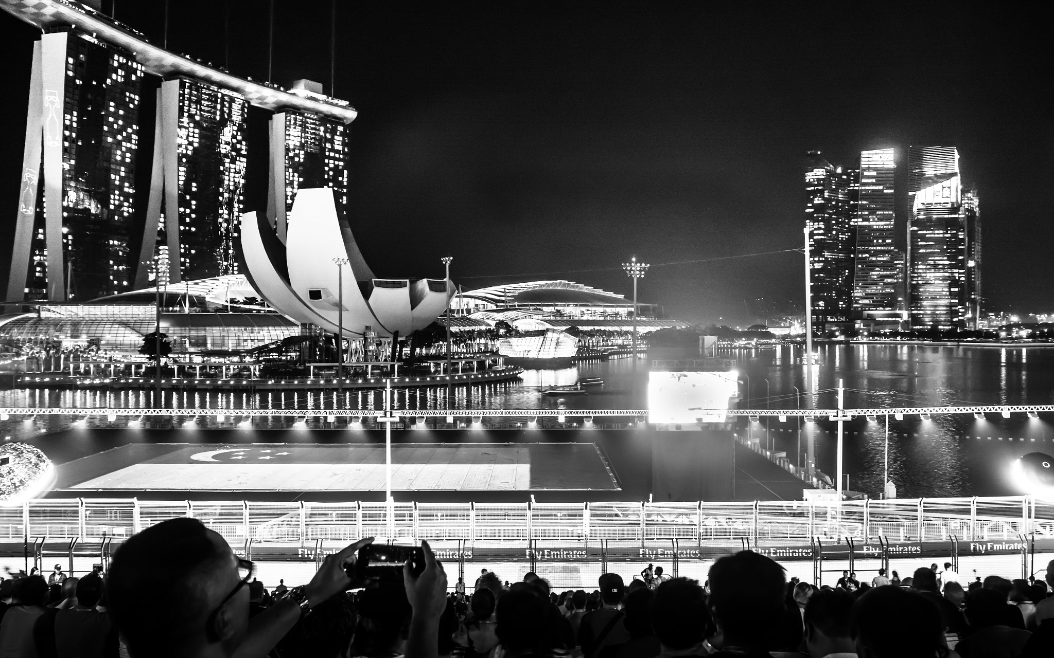 Olympus PEN-F sample photo. View from the f1 grand stand photography