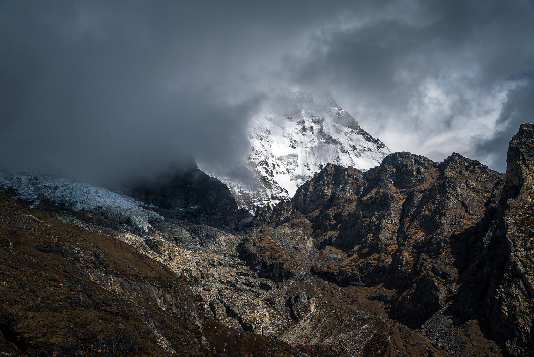 Sony a7S II + Sony FE PZ 28-135mm F4 G OSS sample photo. Over 7000m peak bhutan-tibet border photography