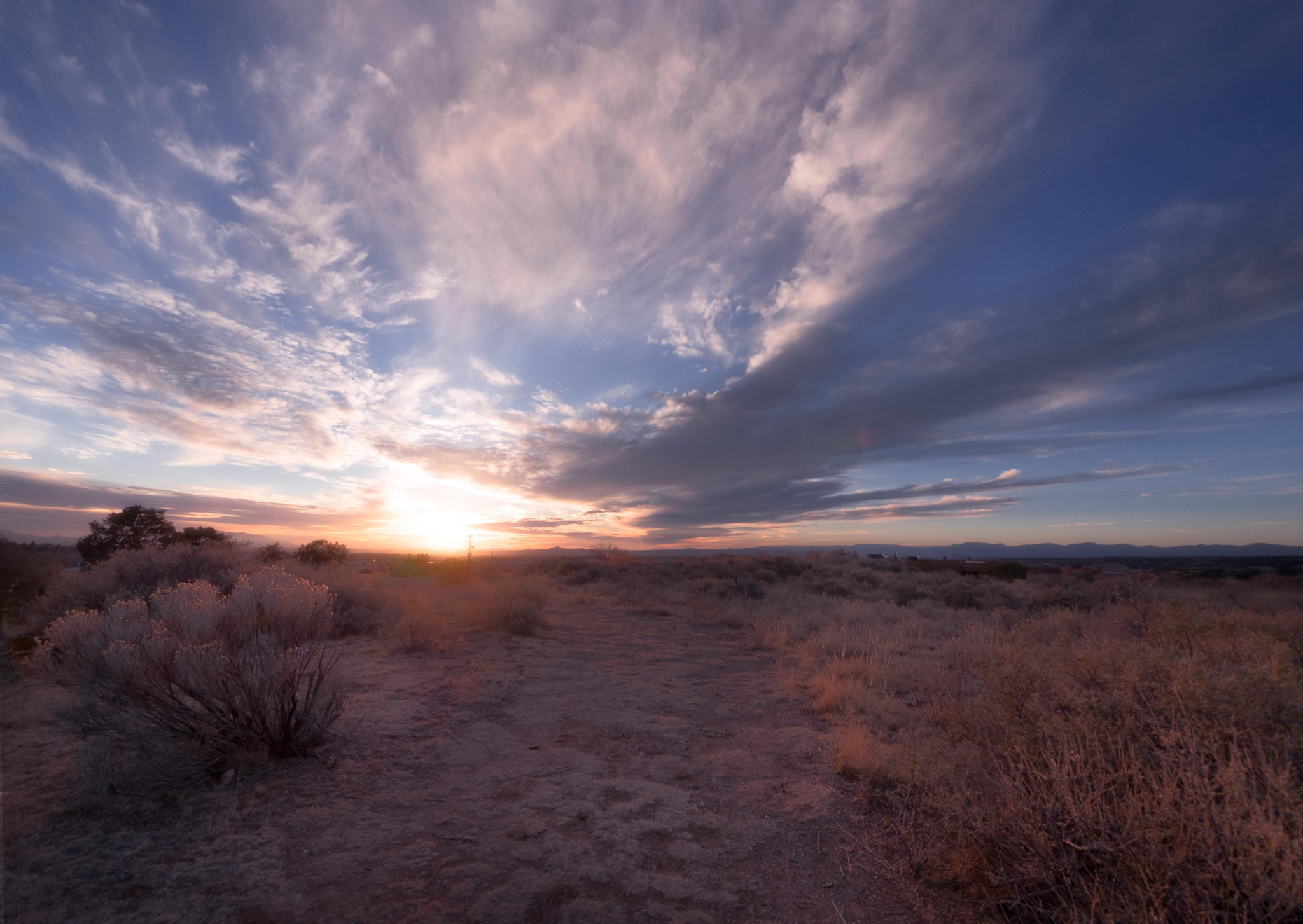 Panasonic Lumix G Vario 7-14mm F4 ASPH sample photo. Santa fe sunset photography