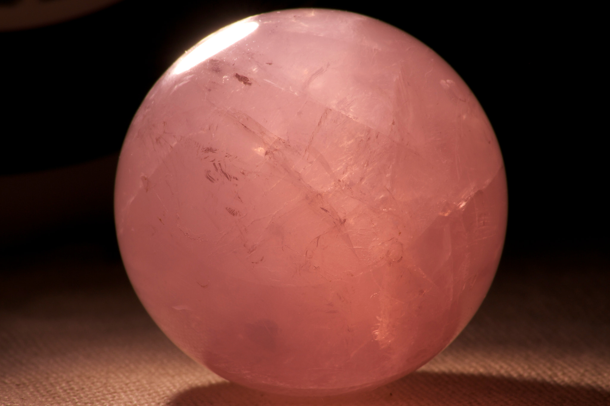 Canon EOS 7D + Sigma 50-200mm F4-5.6 DC OS HSM sample photo. Rose quartz sphere photography